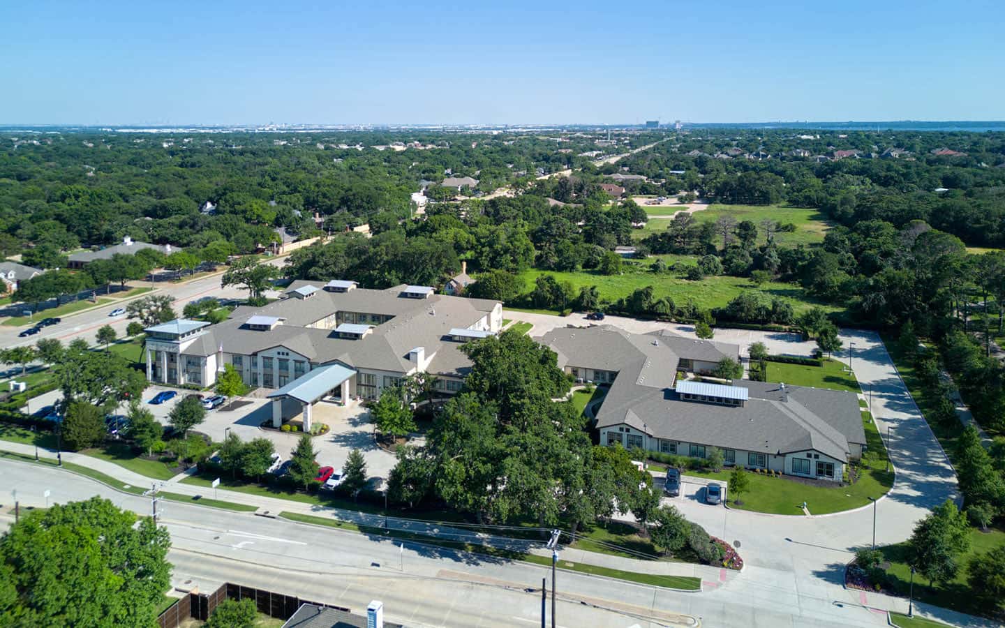 aerial view of The Oaks at Flower Mound