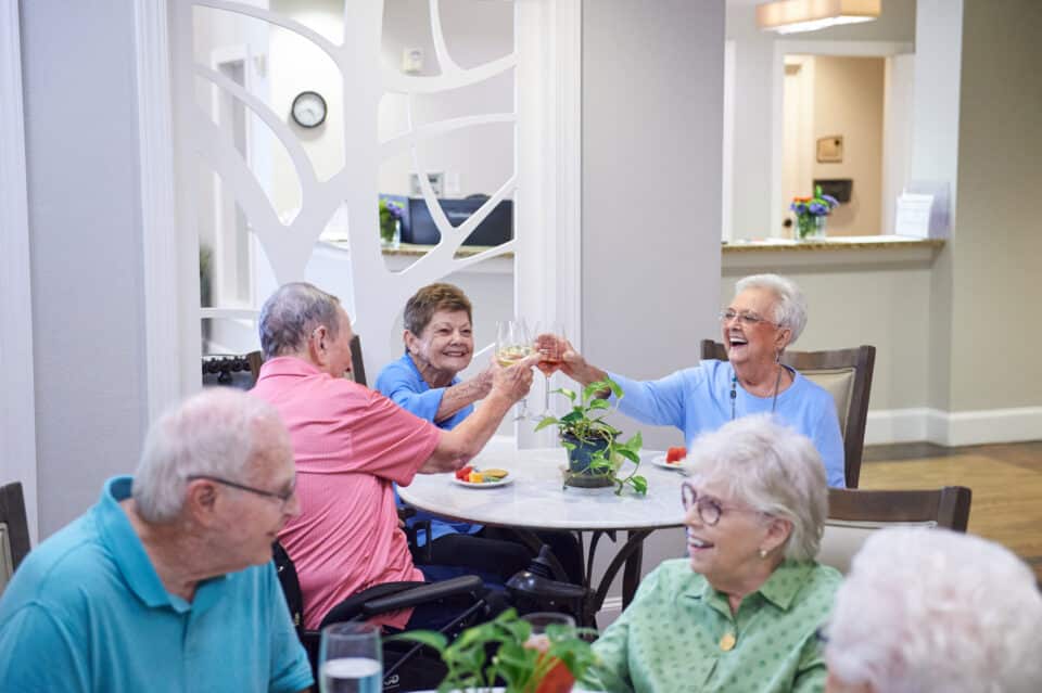 friends sharing a drink and some laughs